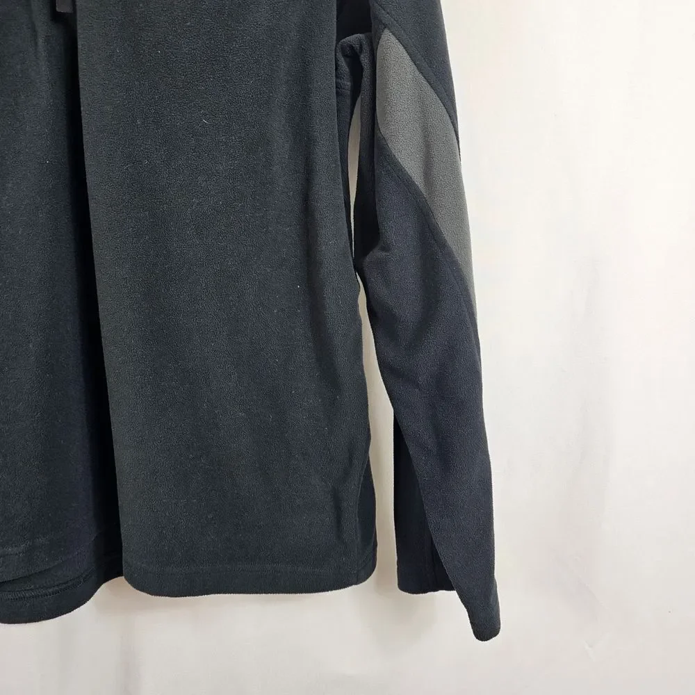 The North Face TKA 100 Quarter Zip Pullover In Black And Gray - Size XL